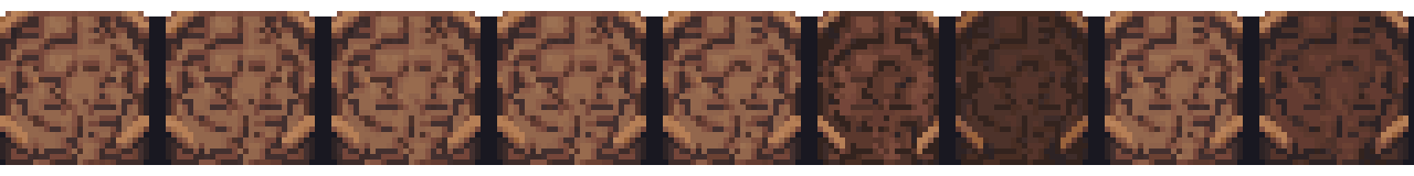 Tile sheet for miner game pixel art