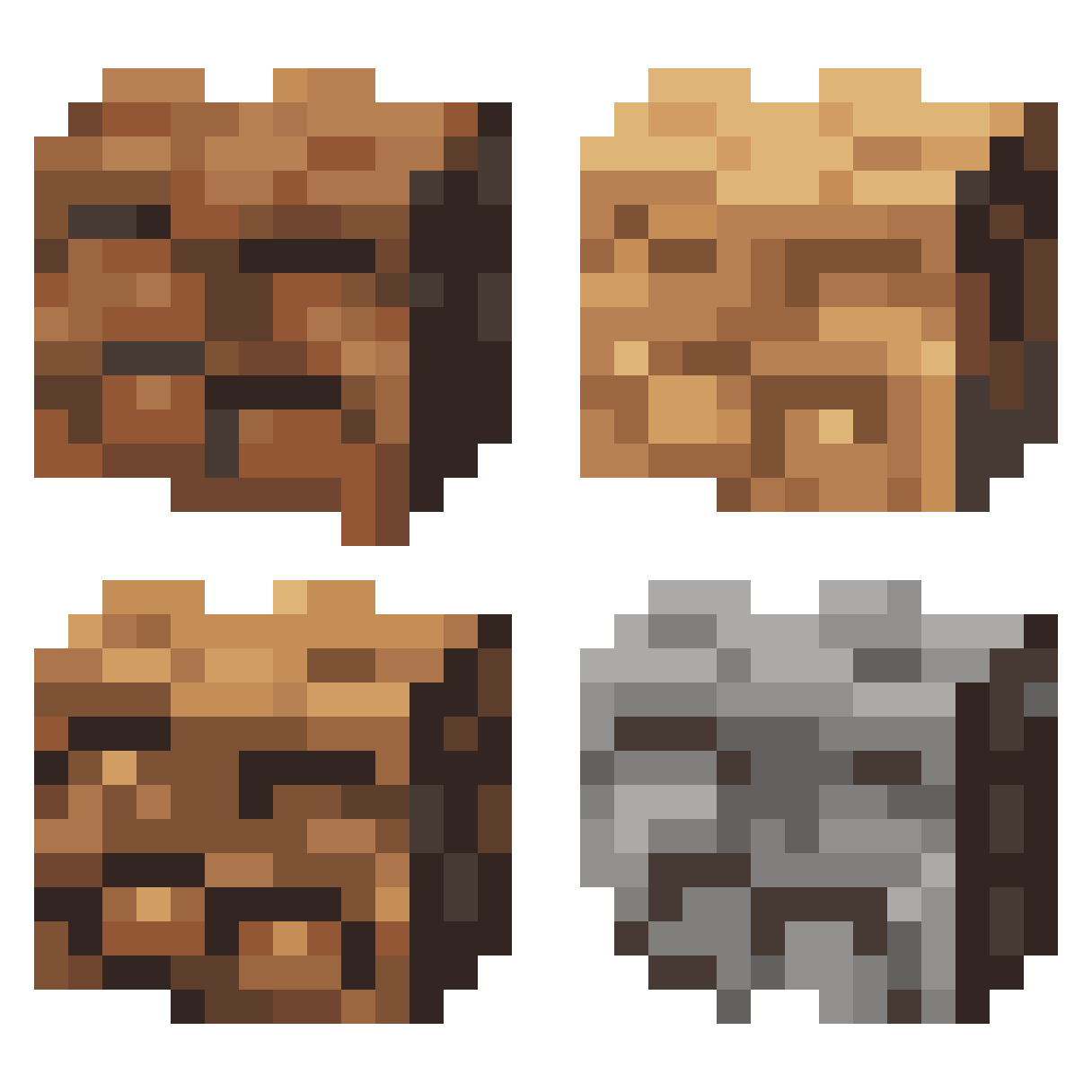 Tile sheet for miner game pixel art