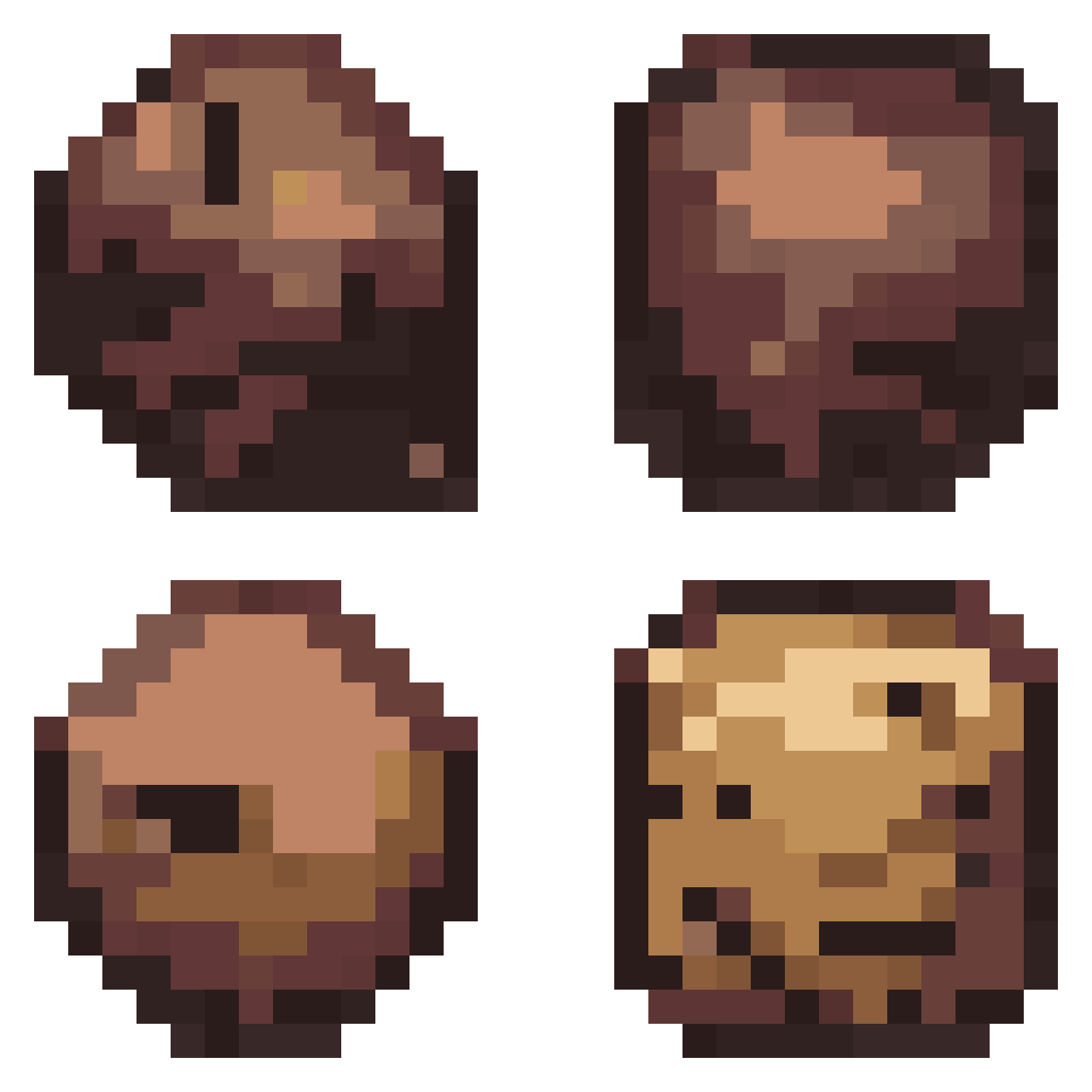 Tile sheet for miner game pixel art