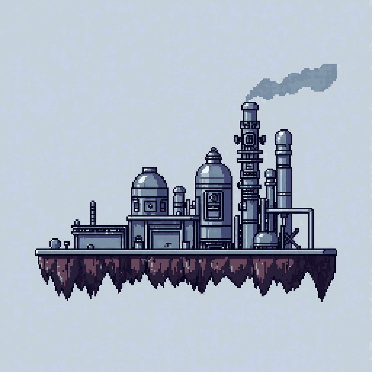 sci-fi resource refinery sprite pixel art
