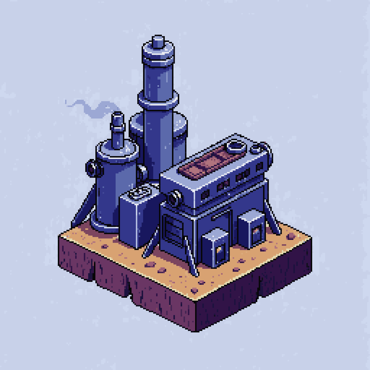sci-fi resource refinery sprite pixel art
