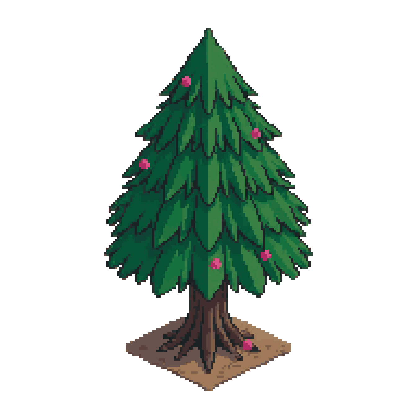 big pine tree pixel art
