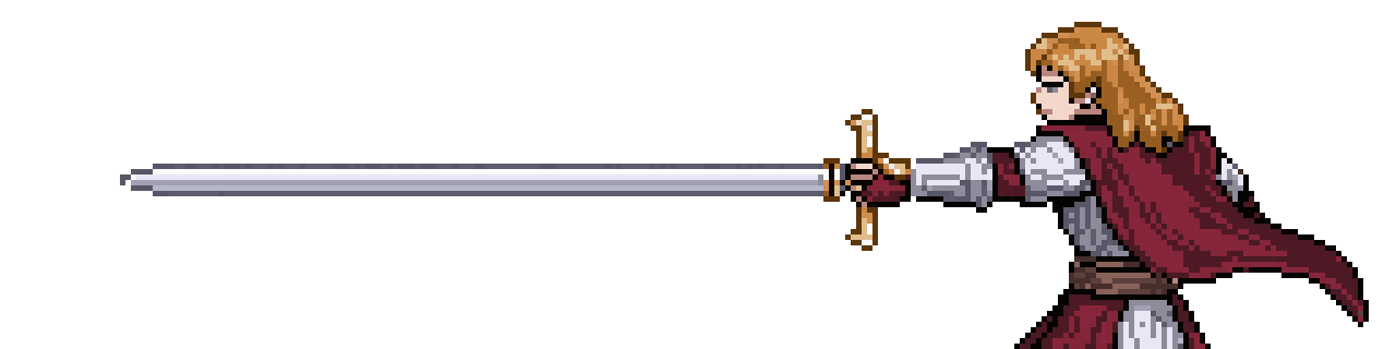 Swordsman based on King Arthur pixel art