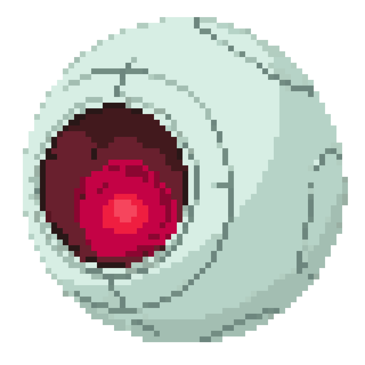 Spherical Pod with Crimson Viewport pixel art