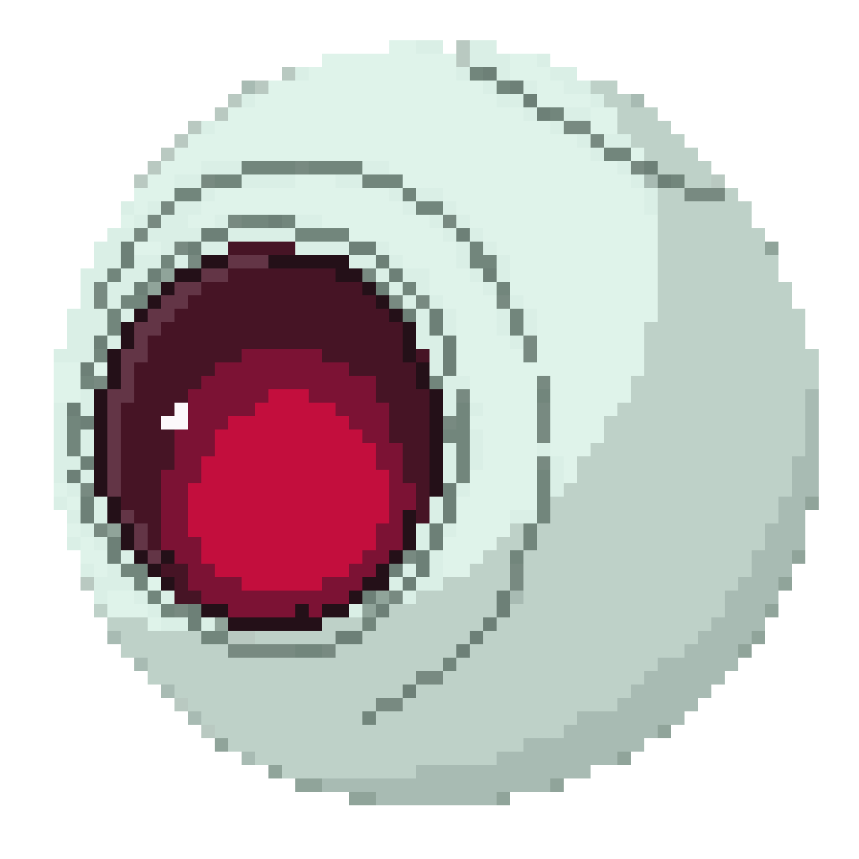 Futuristic Sphere Pod with Red Viewport pixel art