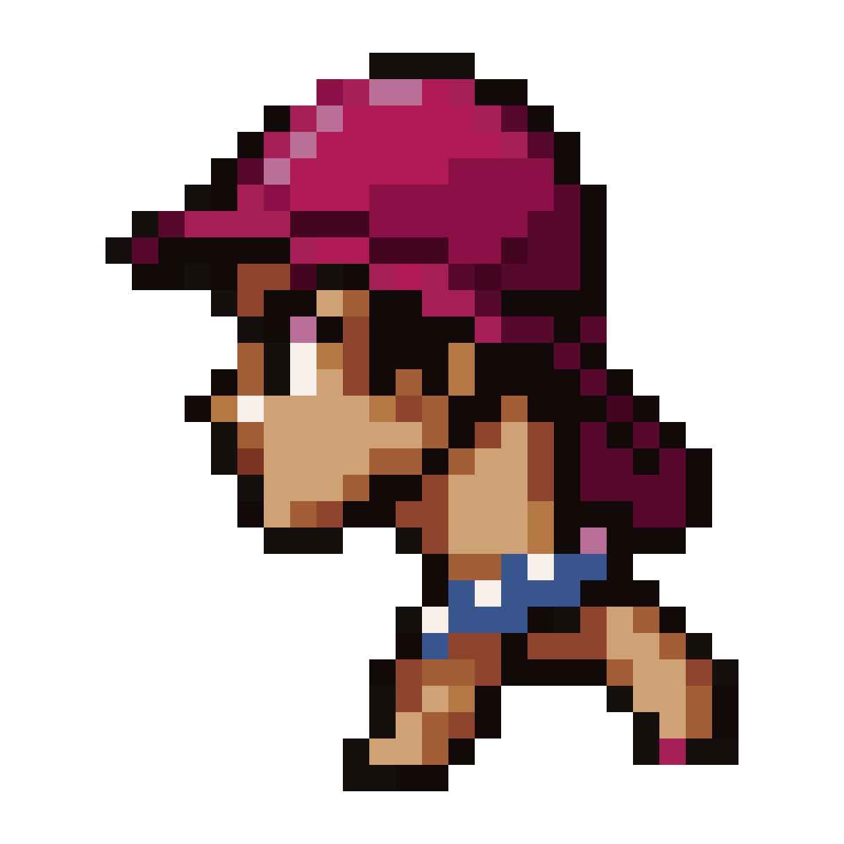 just the tip of the crook pixel art