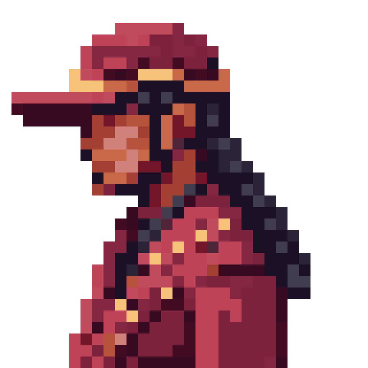 just the tip of the crook pixel art