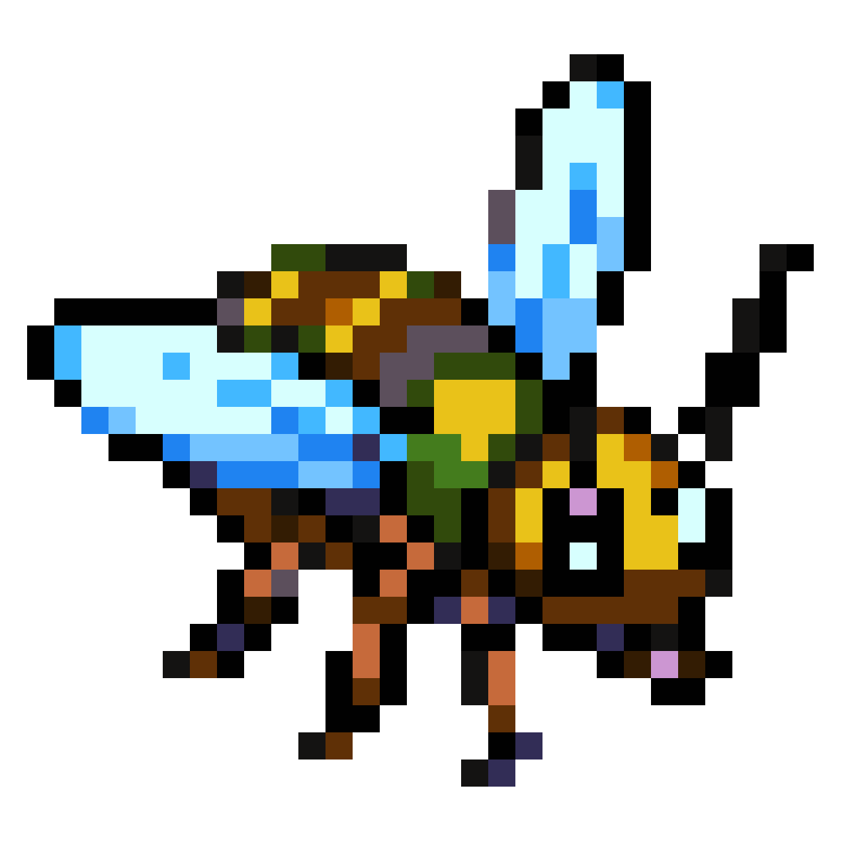 agricultural drone with vision pixel art