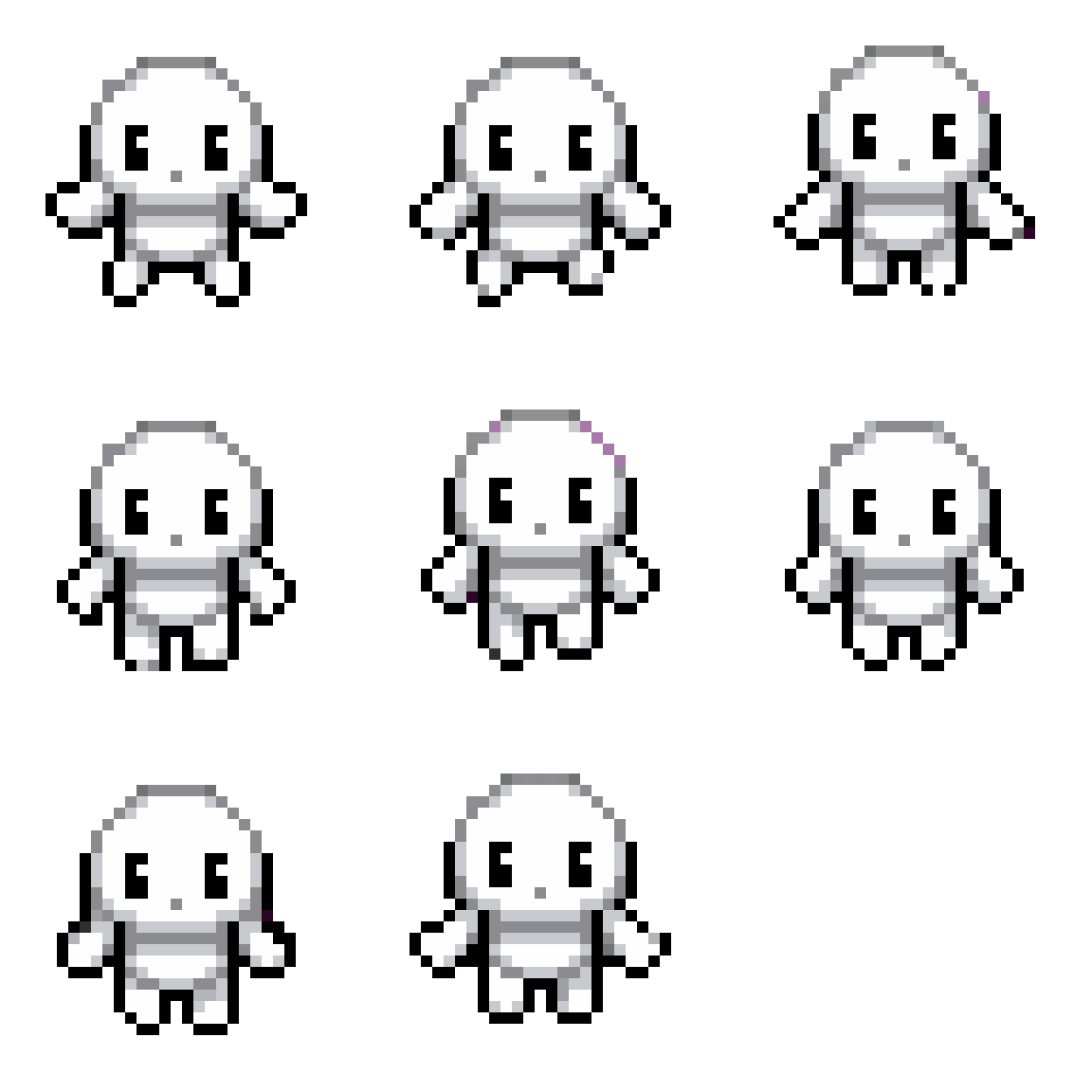 Cute Fantasy Arcade Hero Sprite Walking pixel art