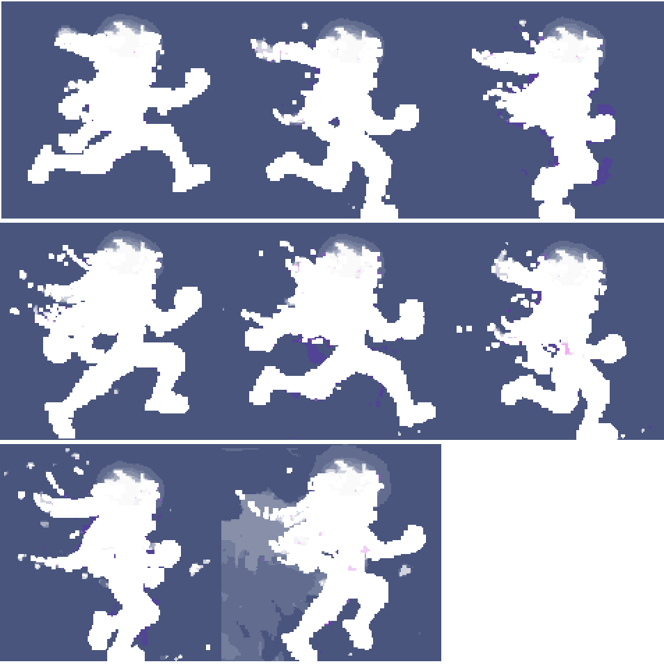 Running Character Jumping pixel art