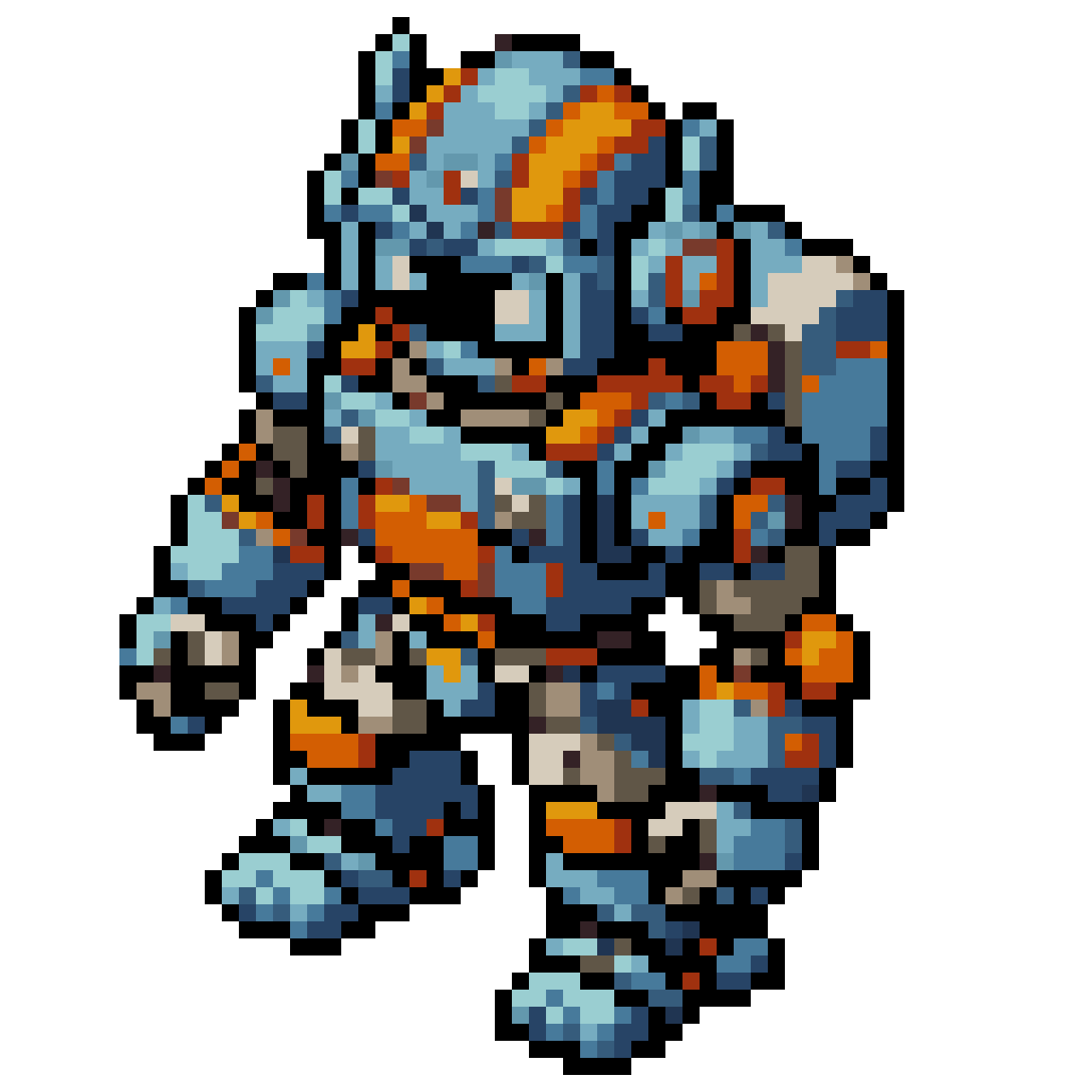 2D Human-like Robot pixel art
