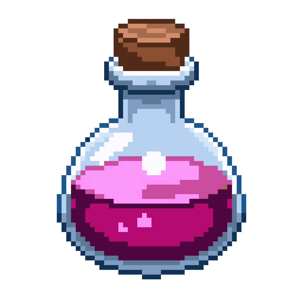 randomly designed potion pixel art