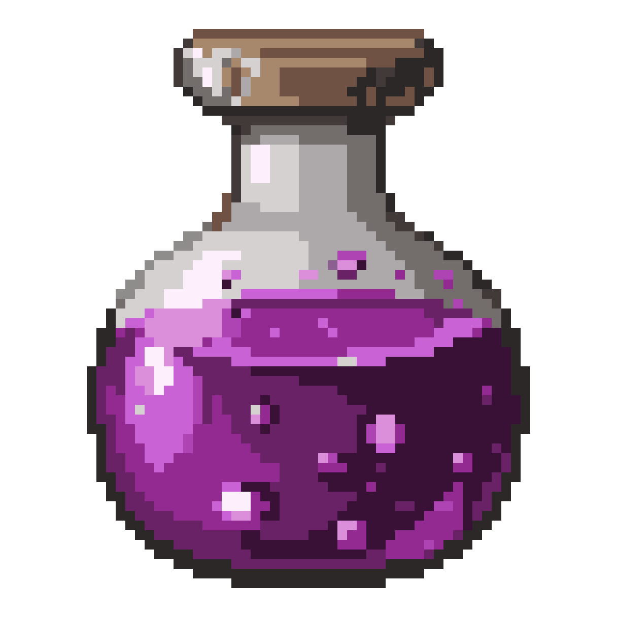 randomly designed potion pixel art