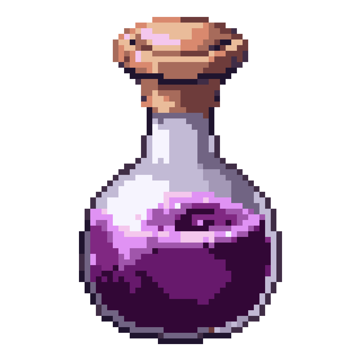 randomly designed potion pixel art