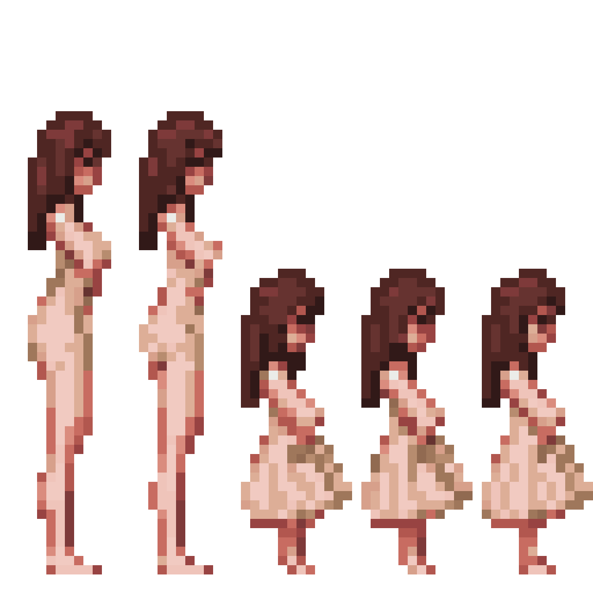 Female Body Idle pixel art