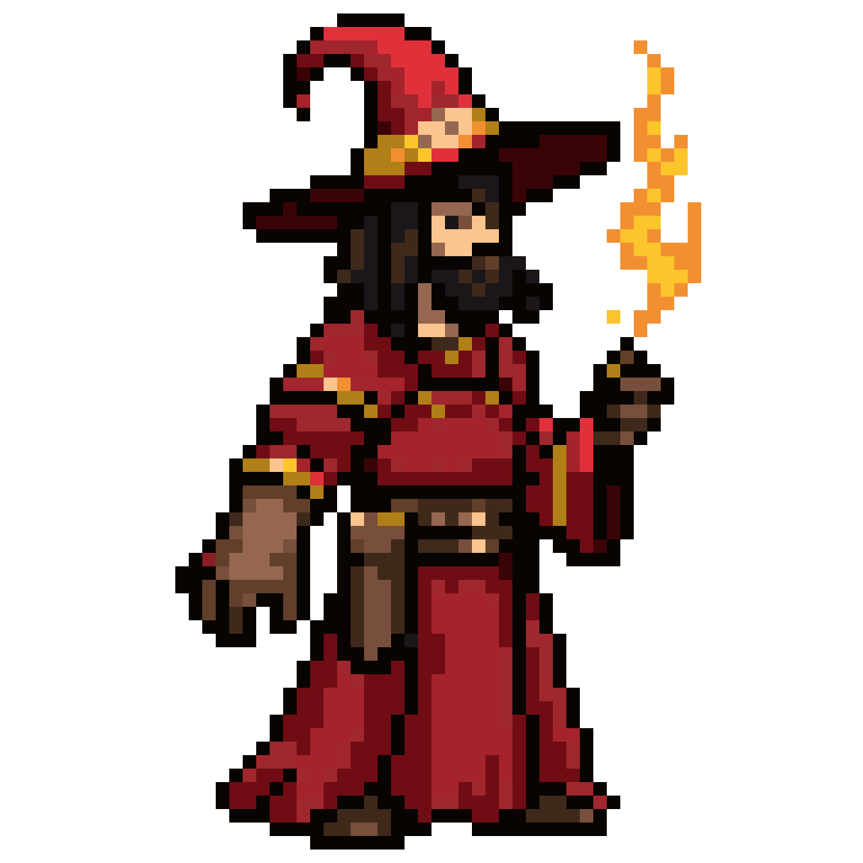 Fire Wizard pixel art