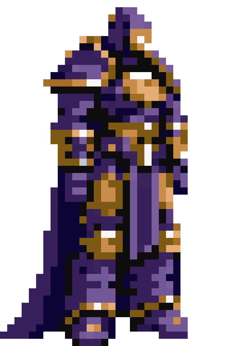 The Emperor of Man from Warhammer 40K pixel art