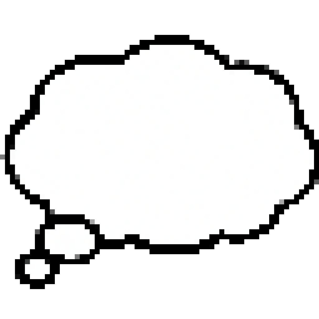 Simple Thought Bubble with Tail pixel art