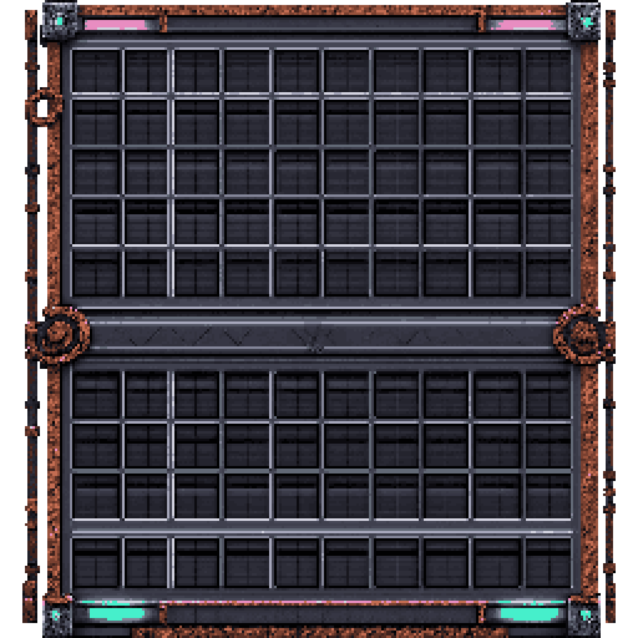 Minecraft Steampunk Dark Theme GUI pixel art