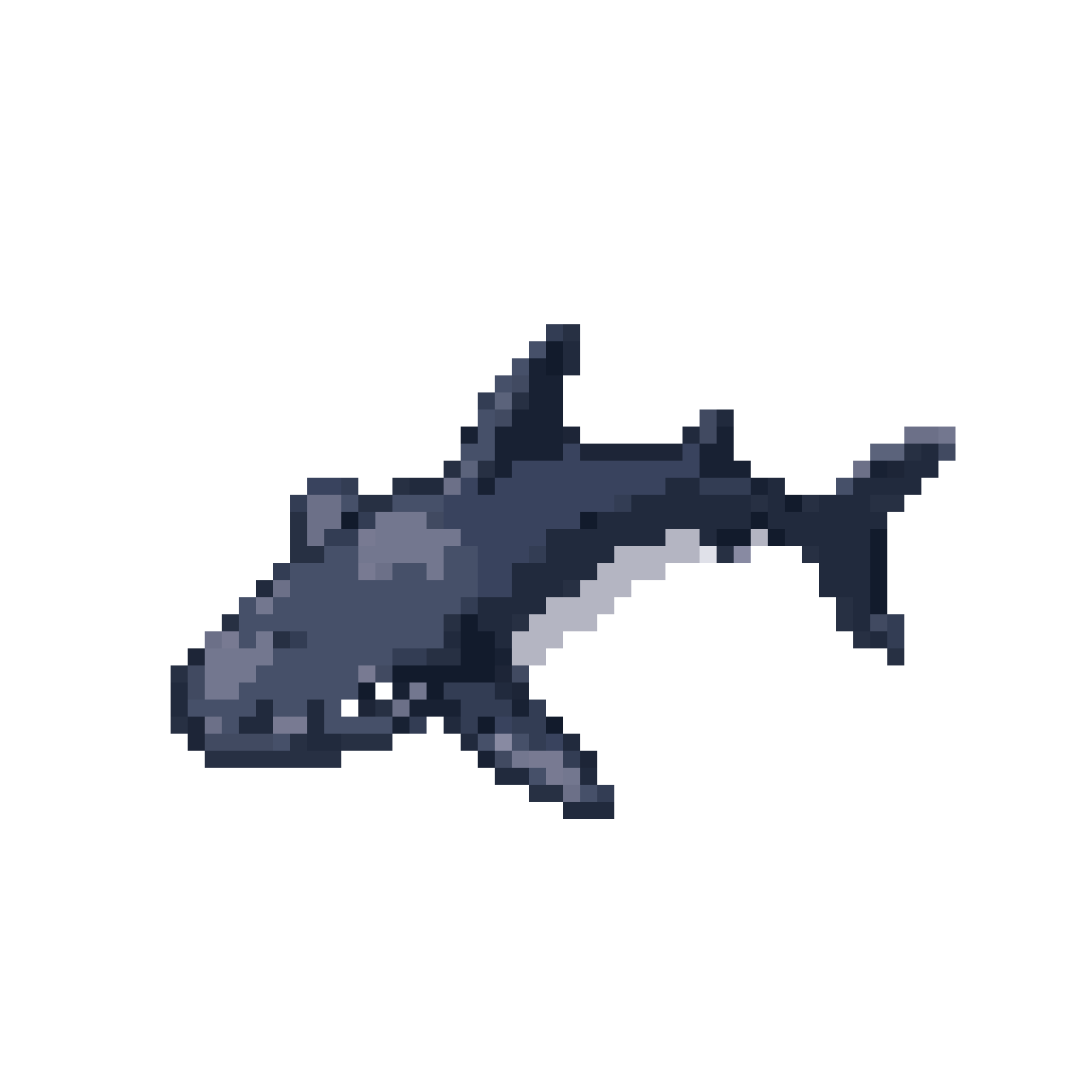 Thresher Shark Swimming pixel art