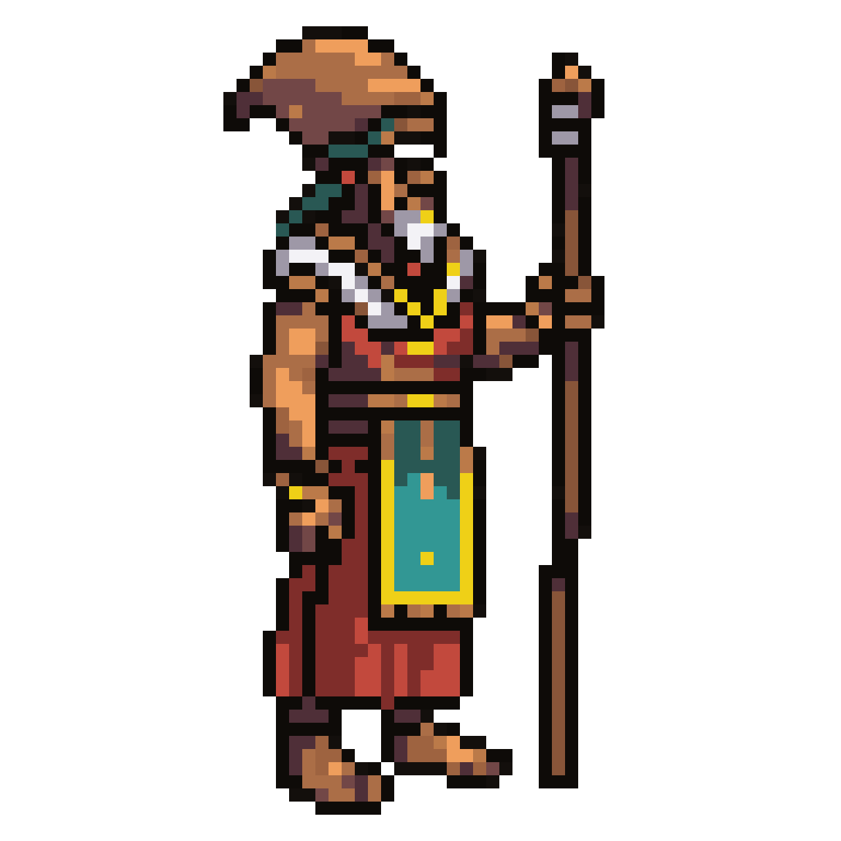 Ancient Nazca Astronomer pixel art