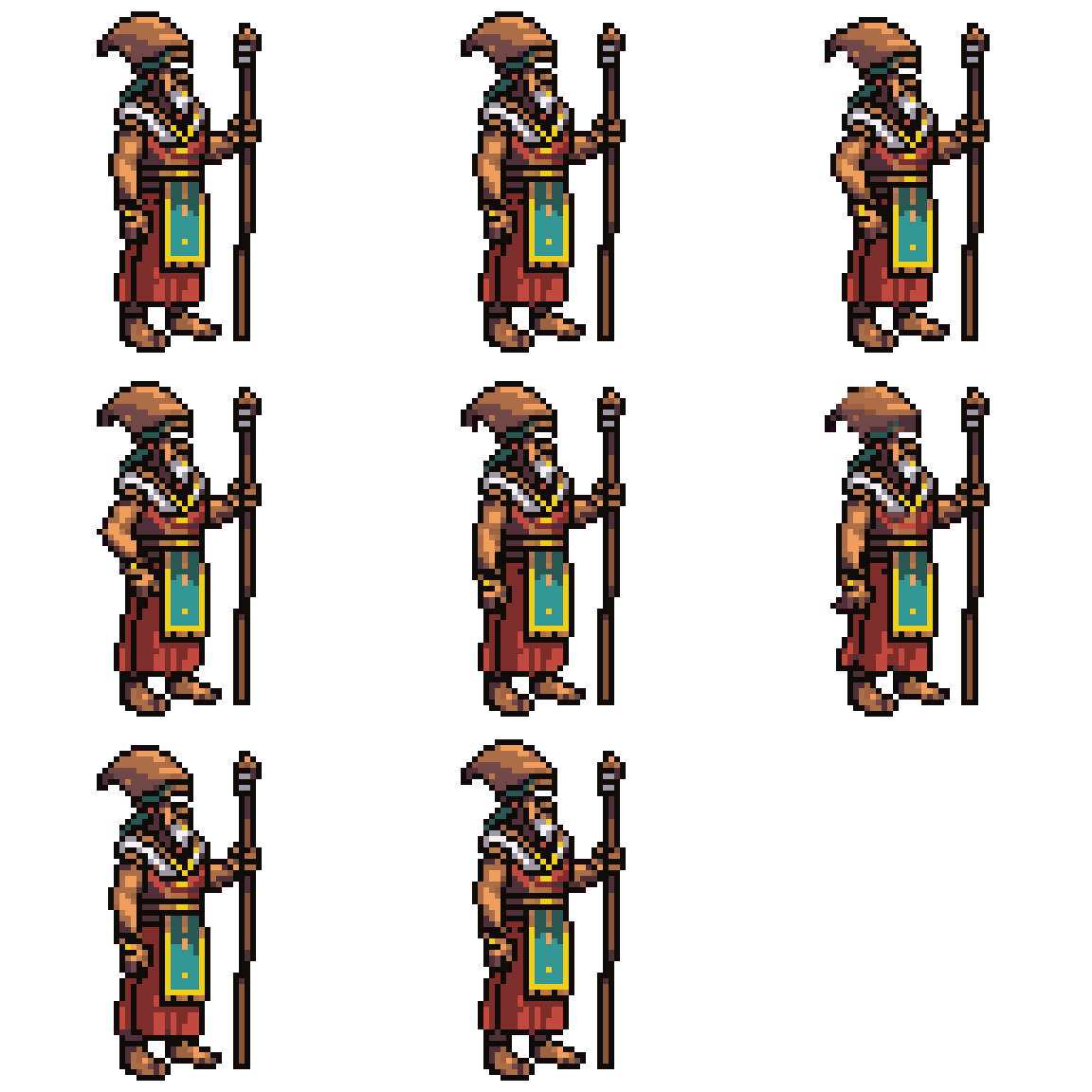 Ancient Nazca Astronomer Idle pixel art