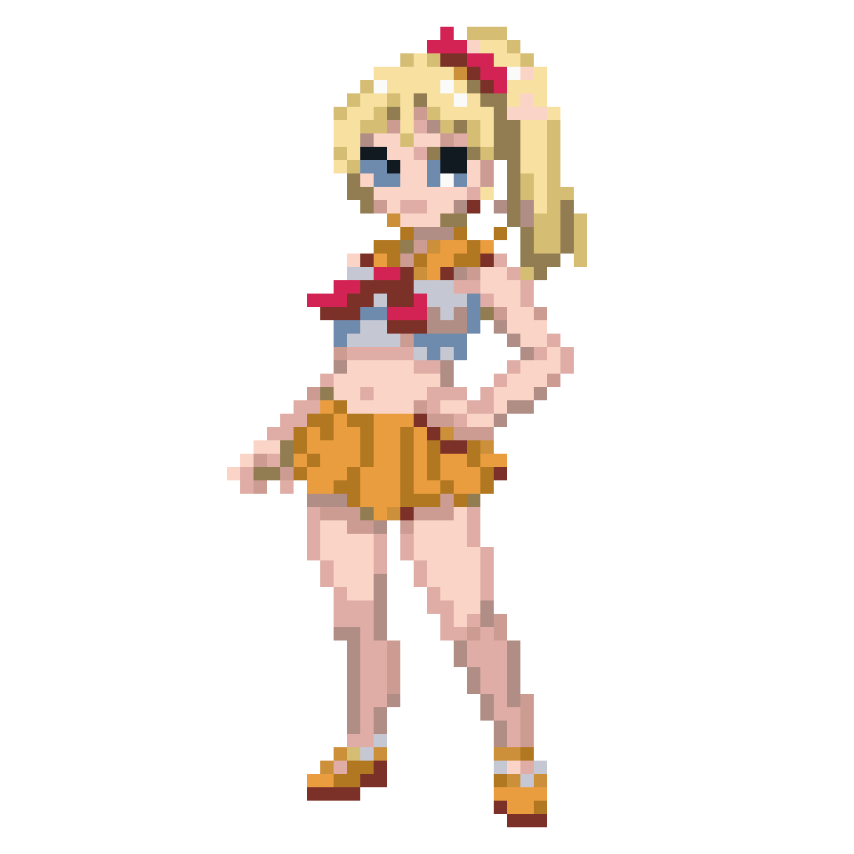 Sailor Venus with Blue Eyes pixel art