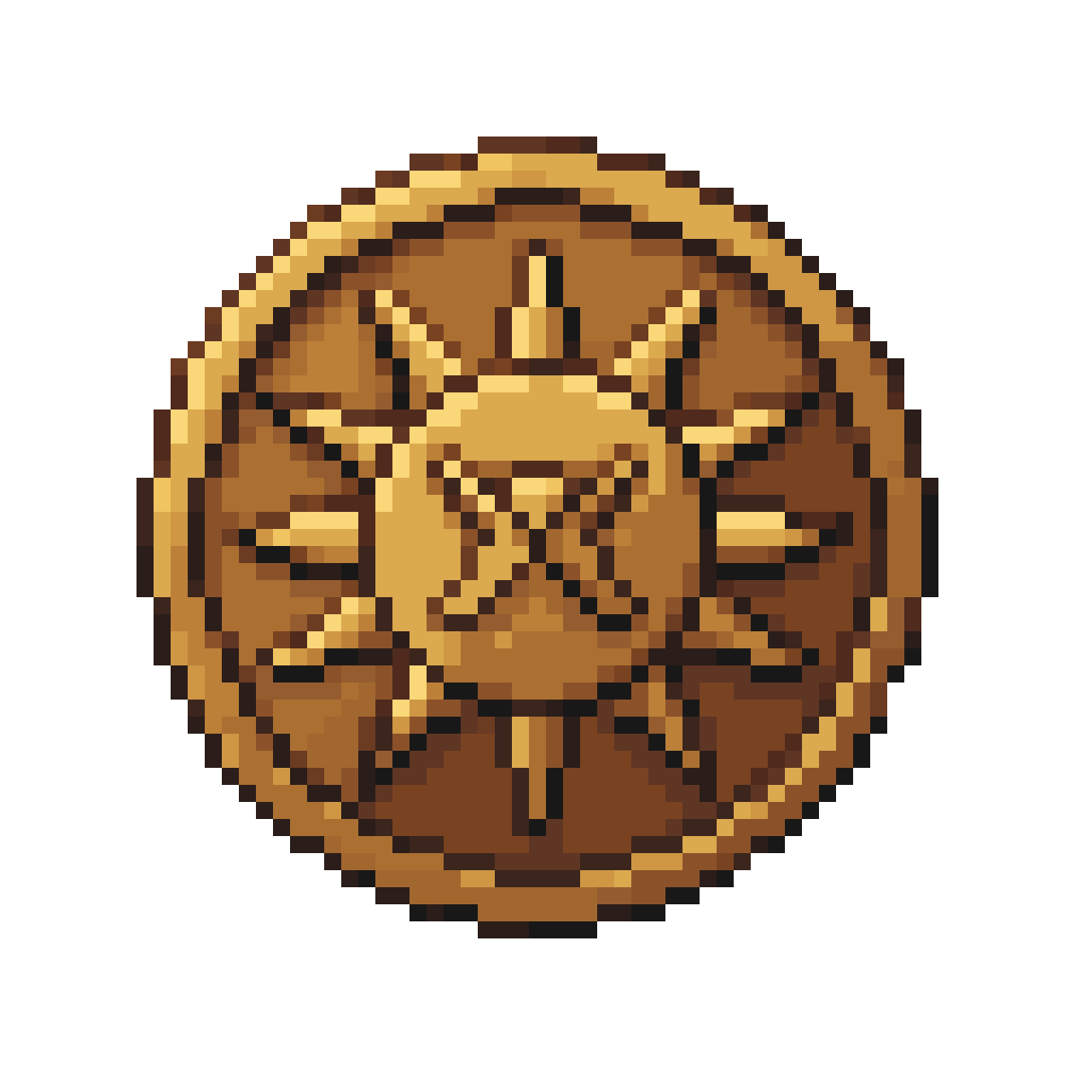 64x64 pixel art coin pixel art