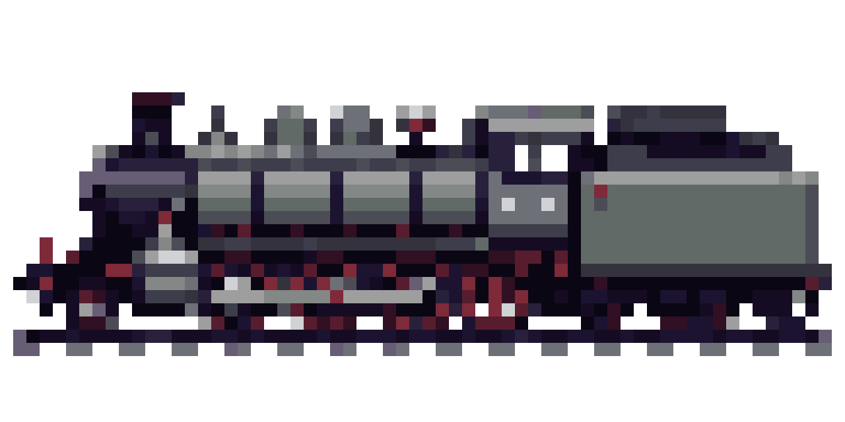 main car with a closed pixel art