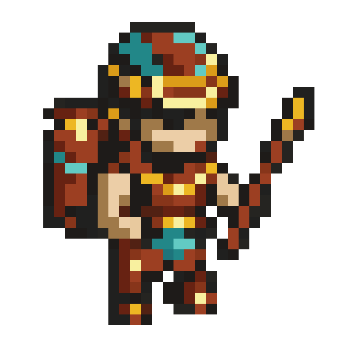 Ancient Nazca Geoglyph Raider pixel art