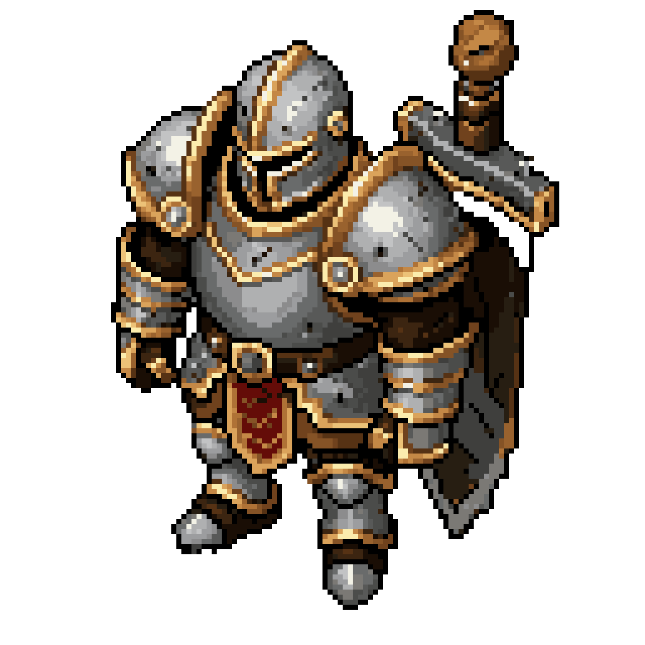 Armored Knight pixel art