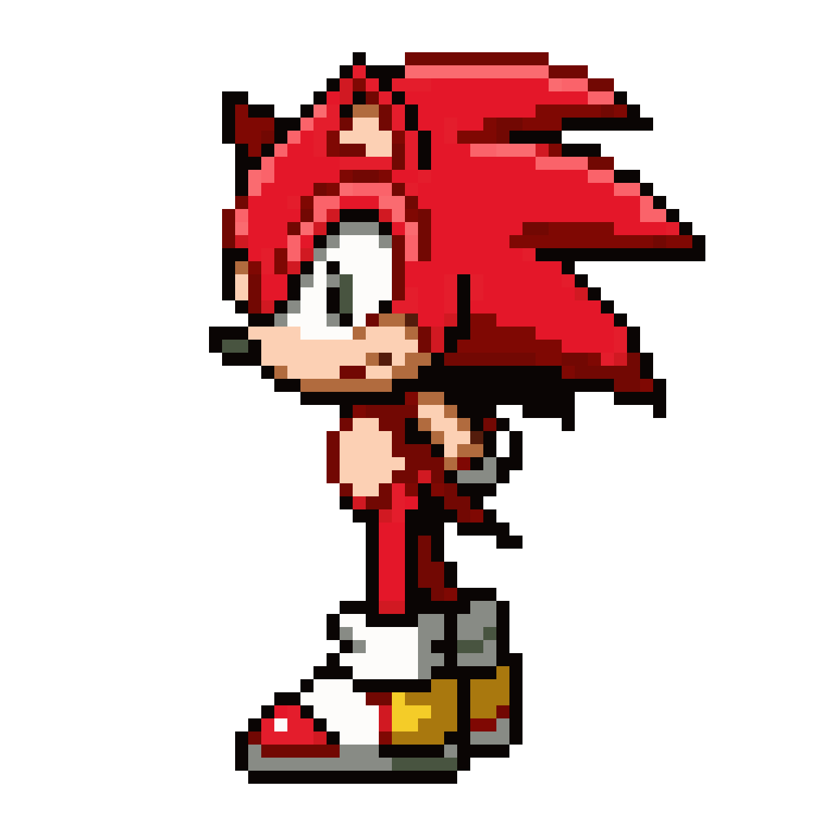 Red Hot Sonic pixel art