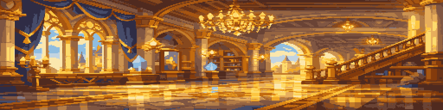 Magical Academy Corridor pixel art
