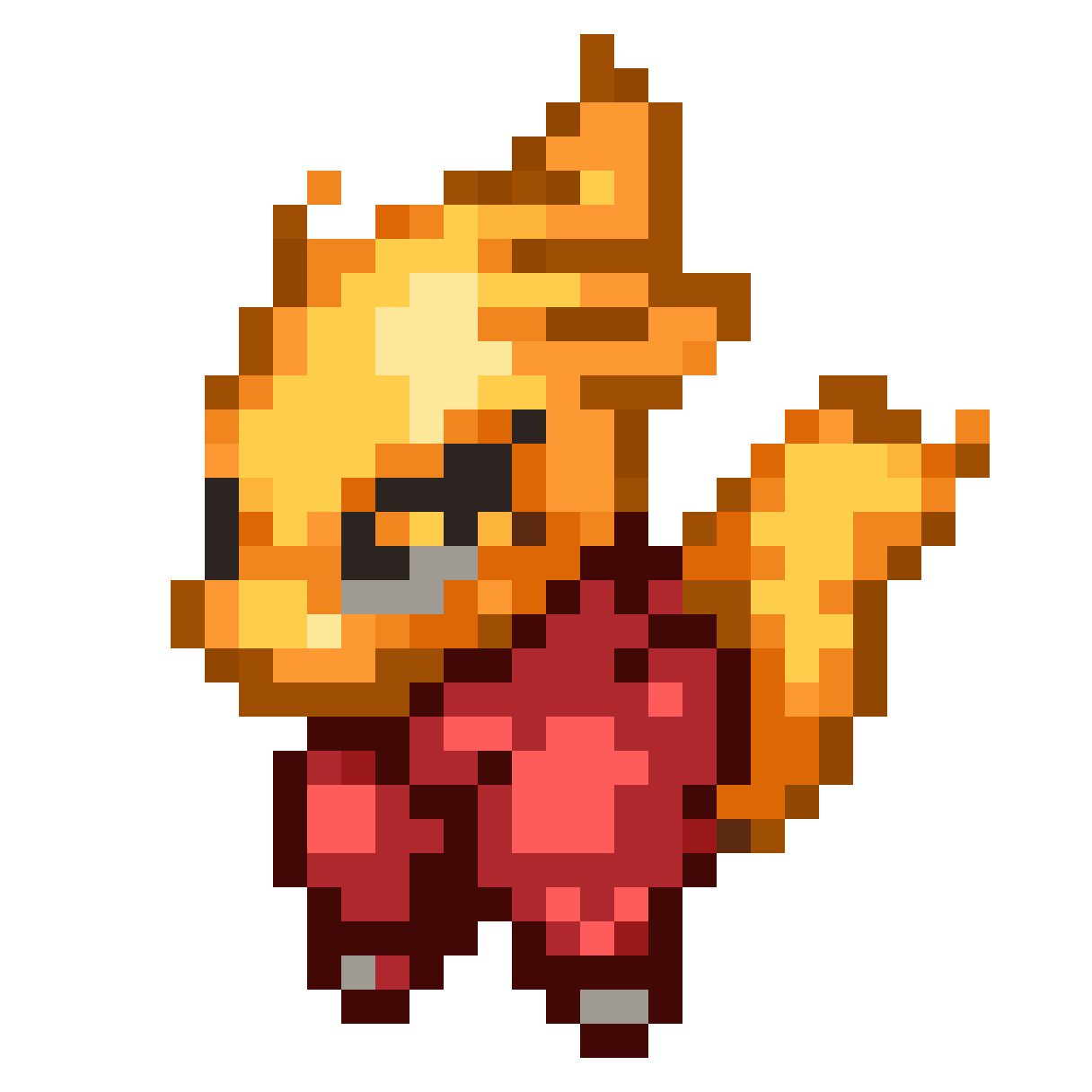 pixel art fire elemental spirit pixel art