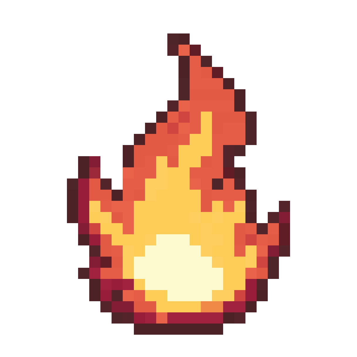 pixel art fire elemental spirit pixel art