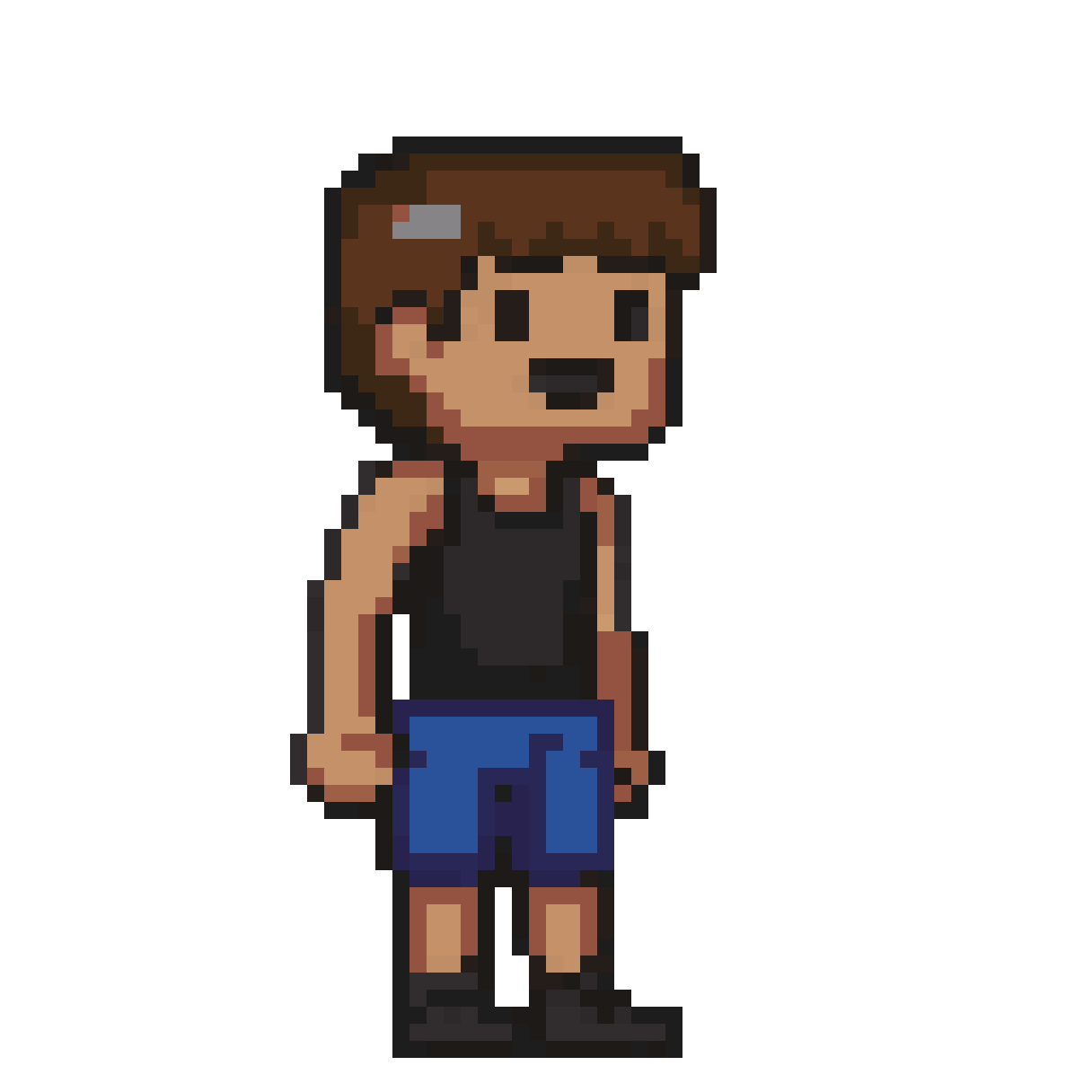 Character Doing Bench Press pixel art
