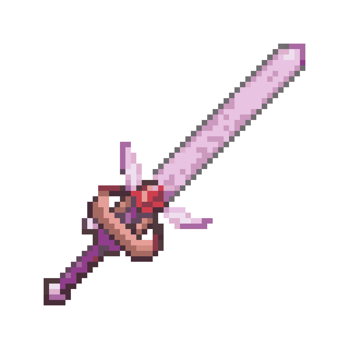 Elegant Slender Sword with Wings pixel art