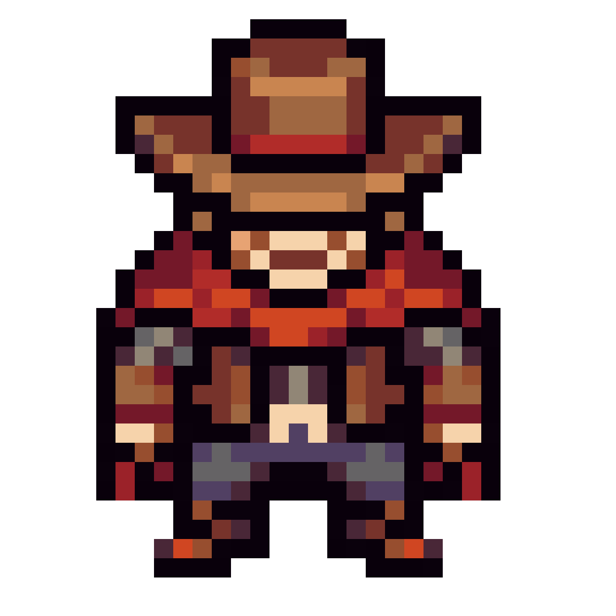 Wild West Gunslinger Character pixel art