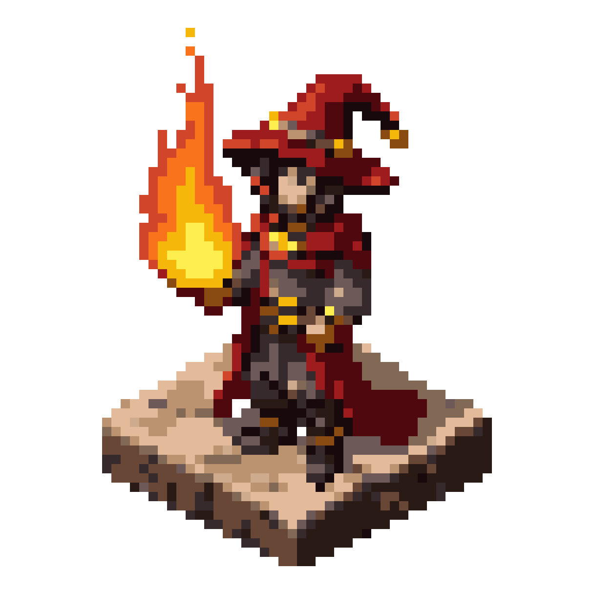 Fire Wizard pixel art