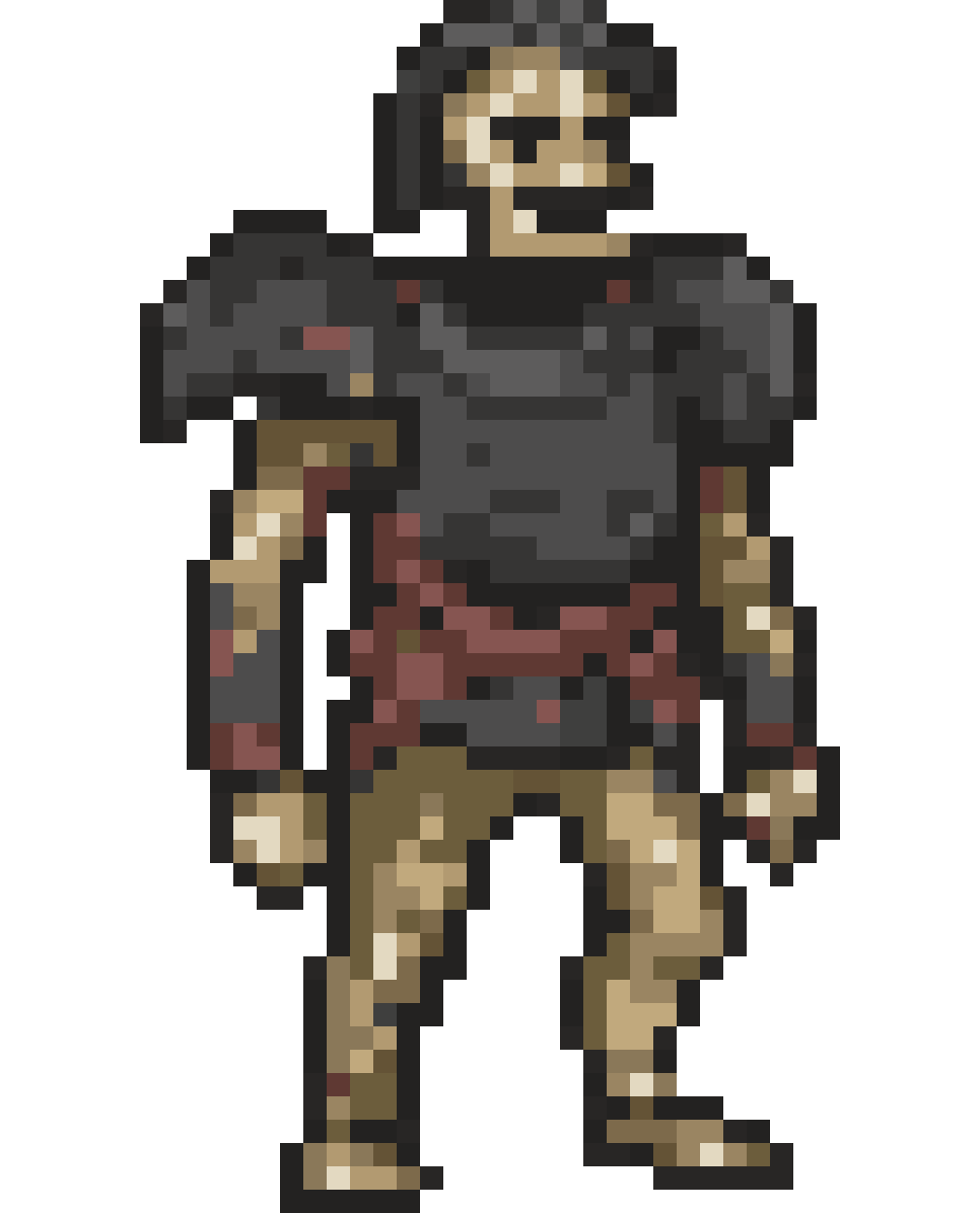 Undead Skeleton Soldier Sprite pixel art