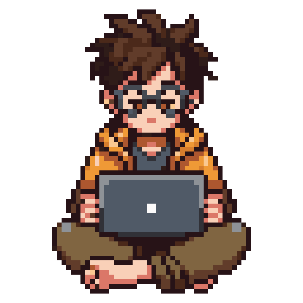 Character mascot sprite of a pixel art
