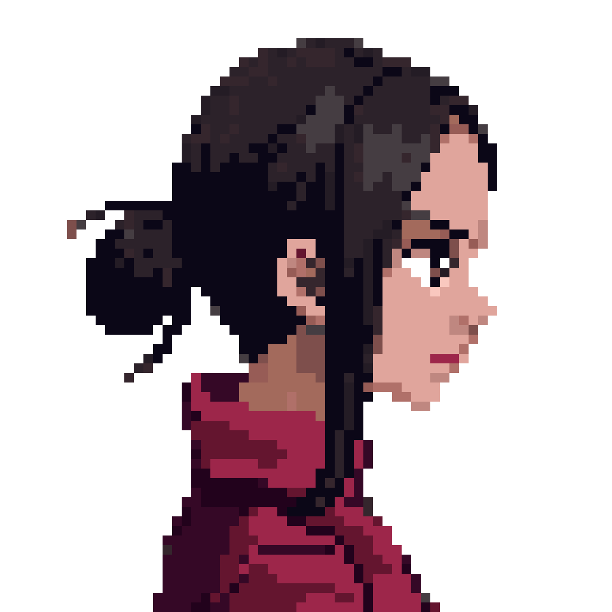Muichiro Tokito from Demon Slayer pixel art