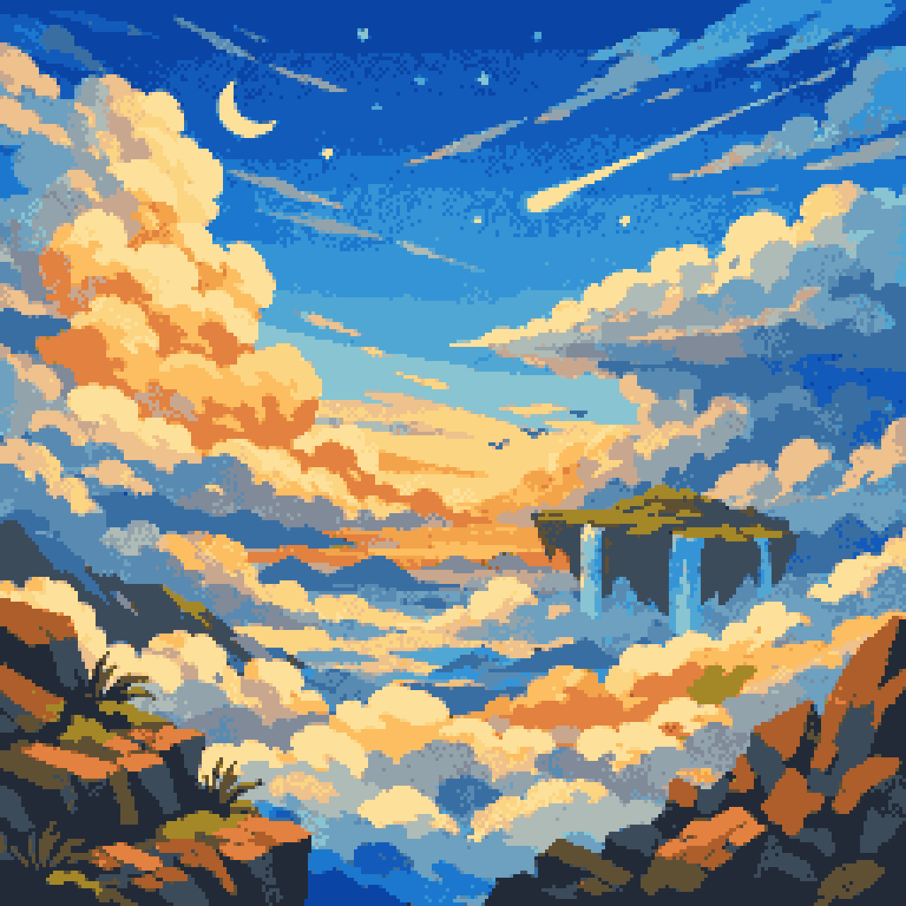 Sky pixel art