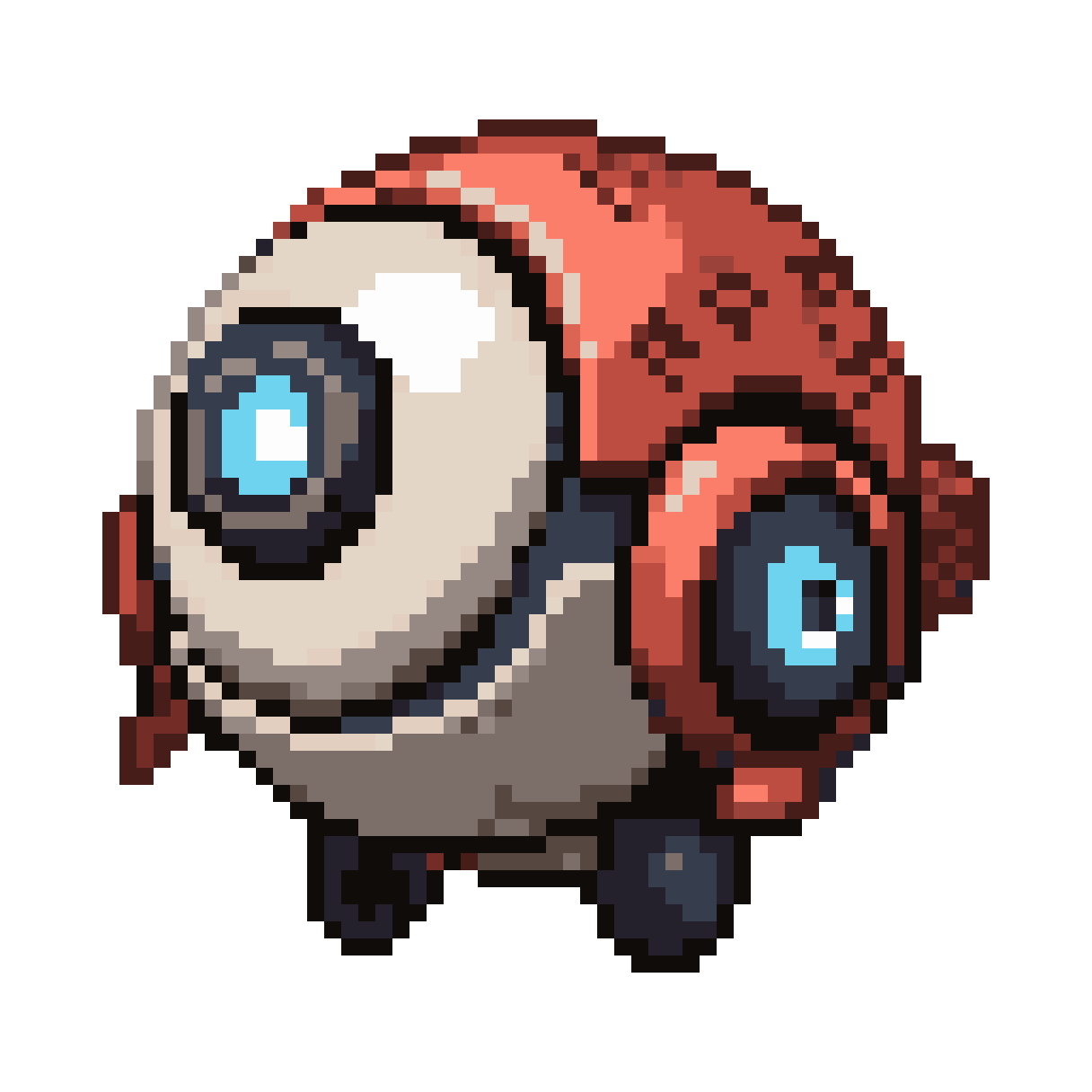 Spherical Flying Robot with Eye pixel art