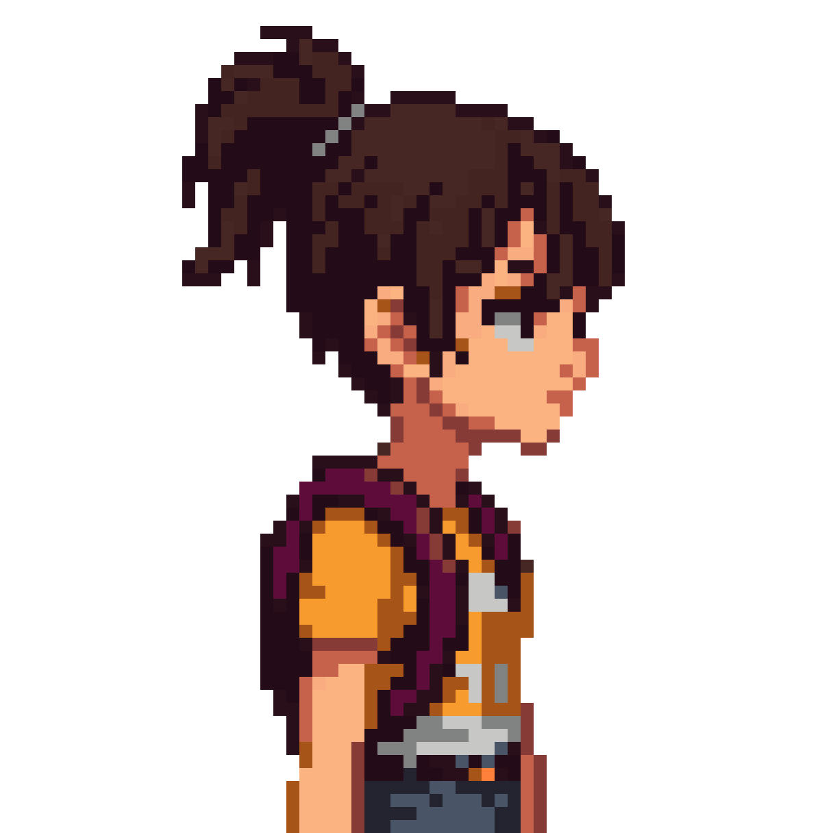 High School Nerdy Student pixel art