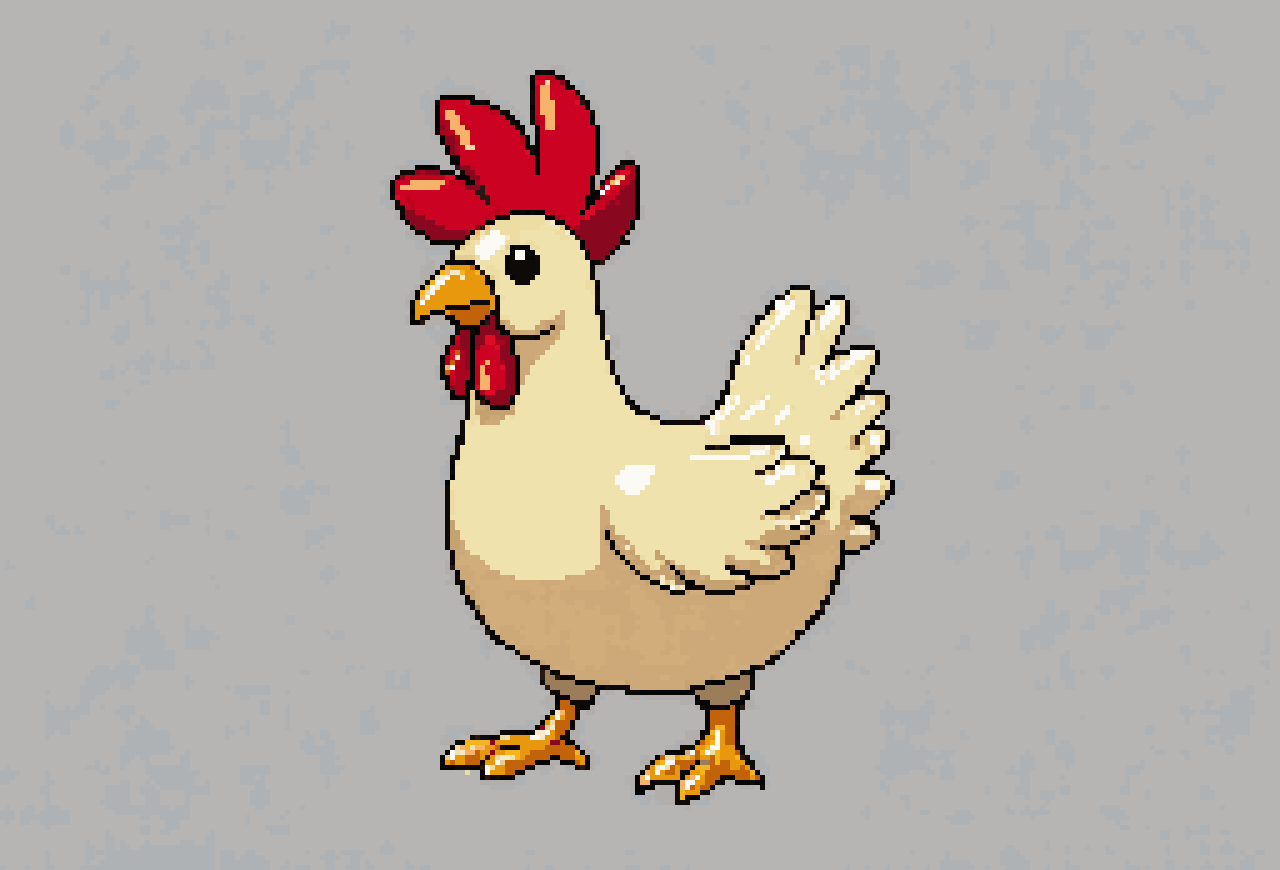 Jack the Chicken Hero pixel art