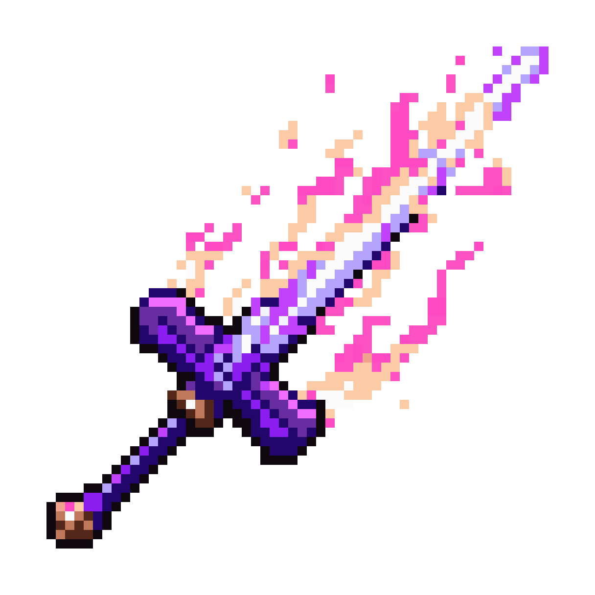 Magical Rainbow Sword pixel art