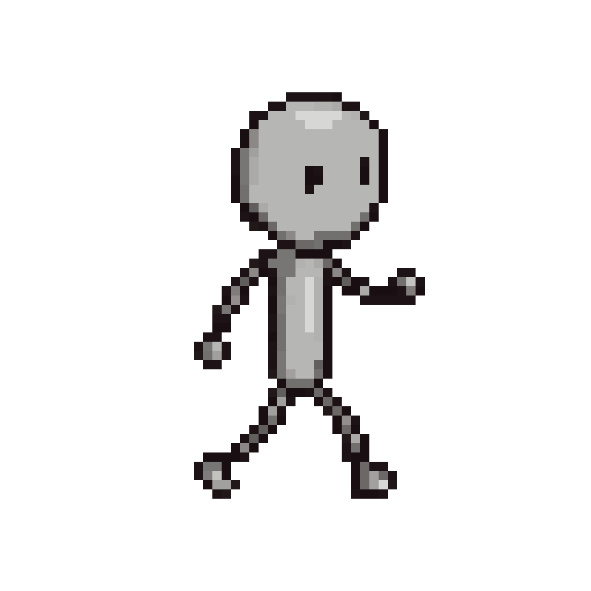 2D stickman character sprite pixel art