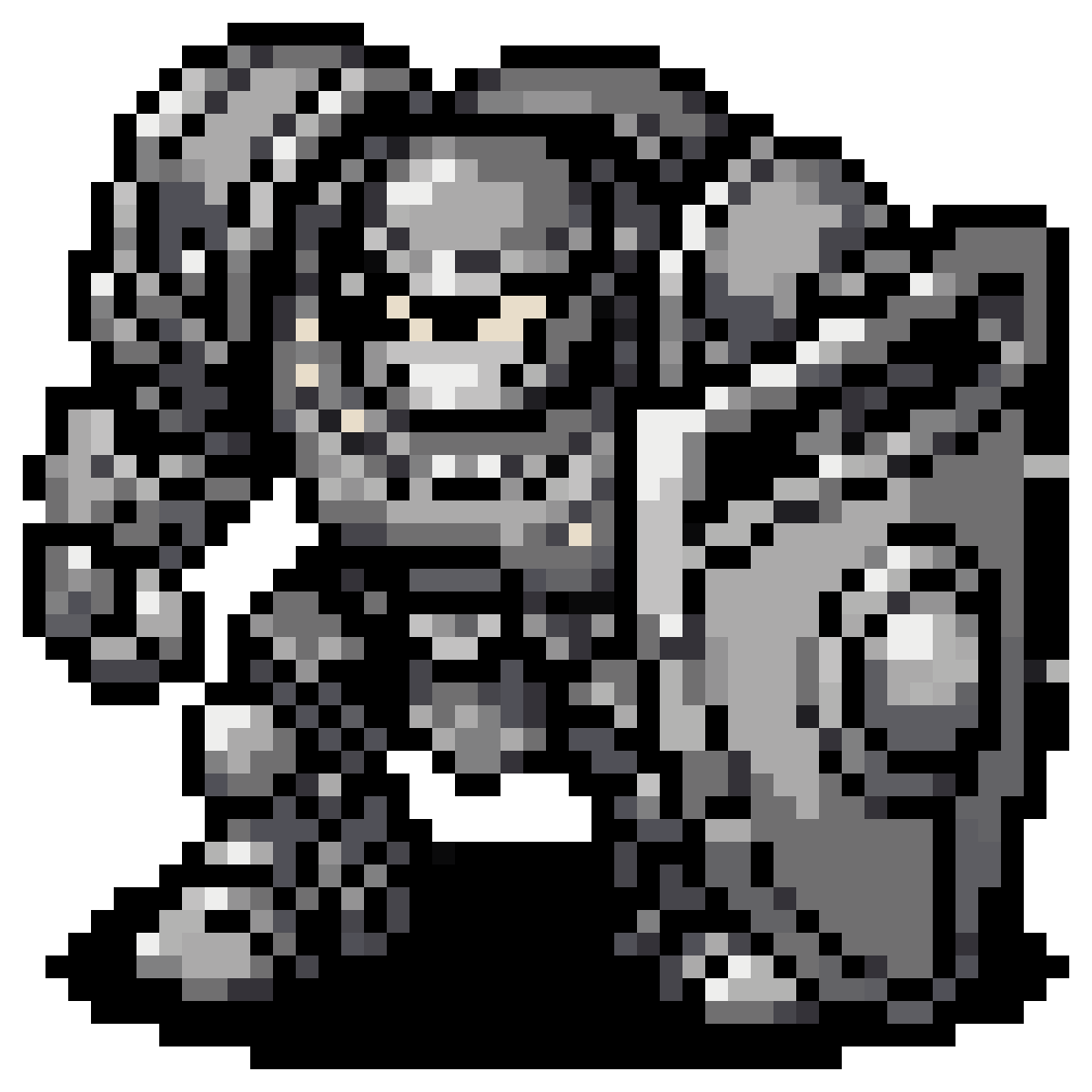 Sturdy Tank Character in Armor pixel art