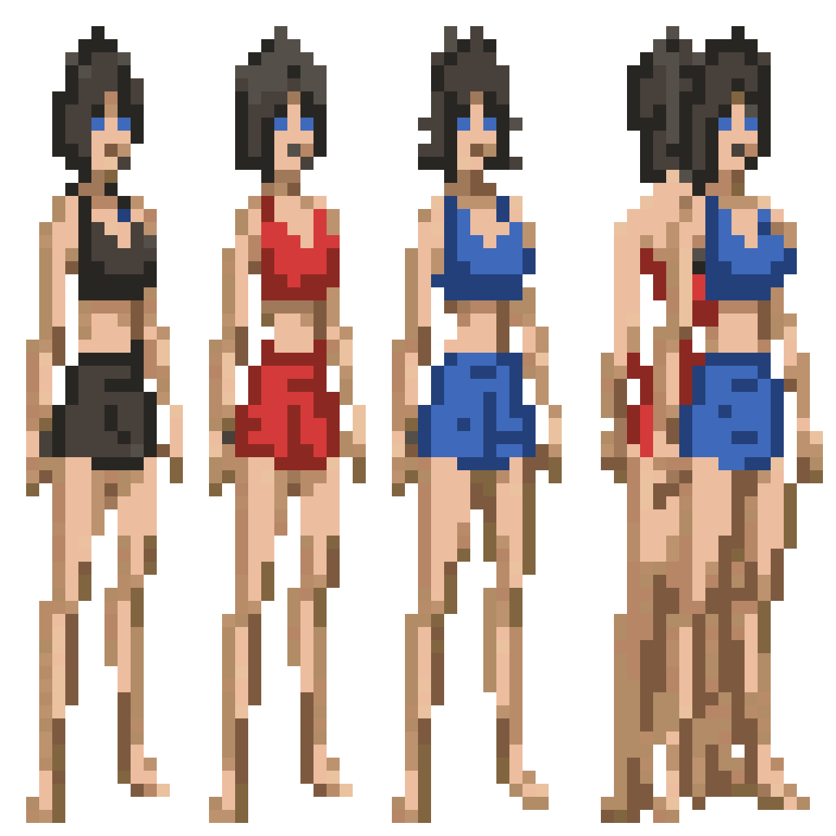Chibi Female Character Pixel Art pixel art